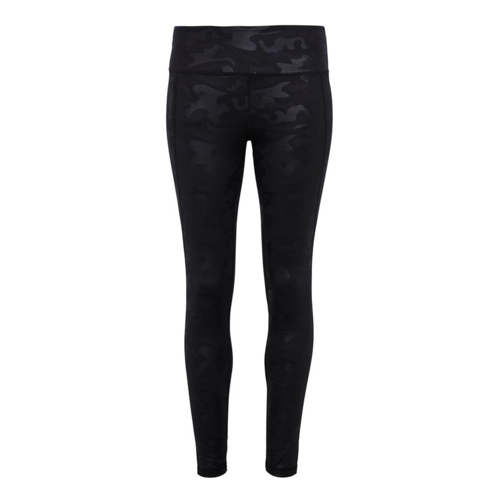 TriDri Womens/Ladies Performance Camo Full-Length Leggings / Black Camo